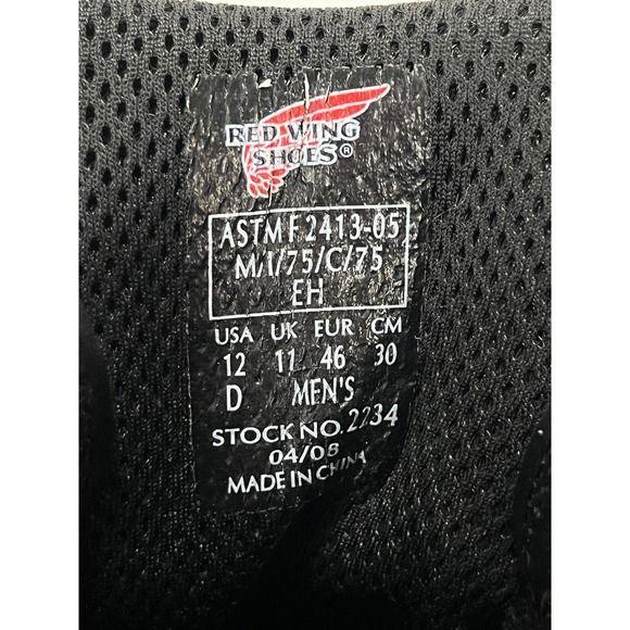 Red‎ Wing Safety Toe Work Shoes 2234 Leather Boots Men\'s Size 12D Black main image 7